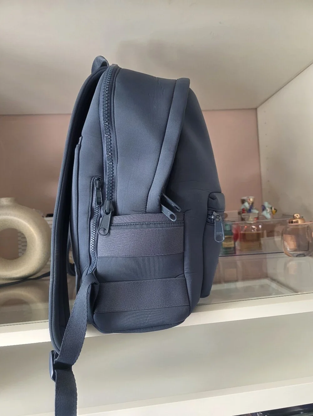 Dagne Dover Men's Navy Laptop Backpack with Organizer